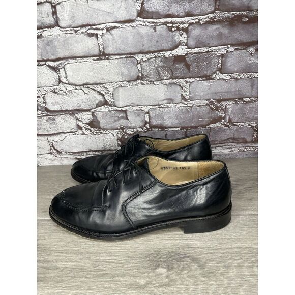 PRONTO UOMO Black Leather Split Toe Oxfords Lace Up Shoes Men’s Sz 10.5M US/44EU - Picture 13 of 16